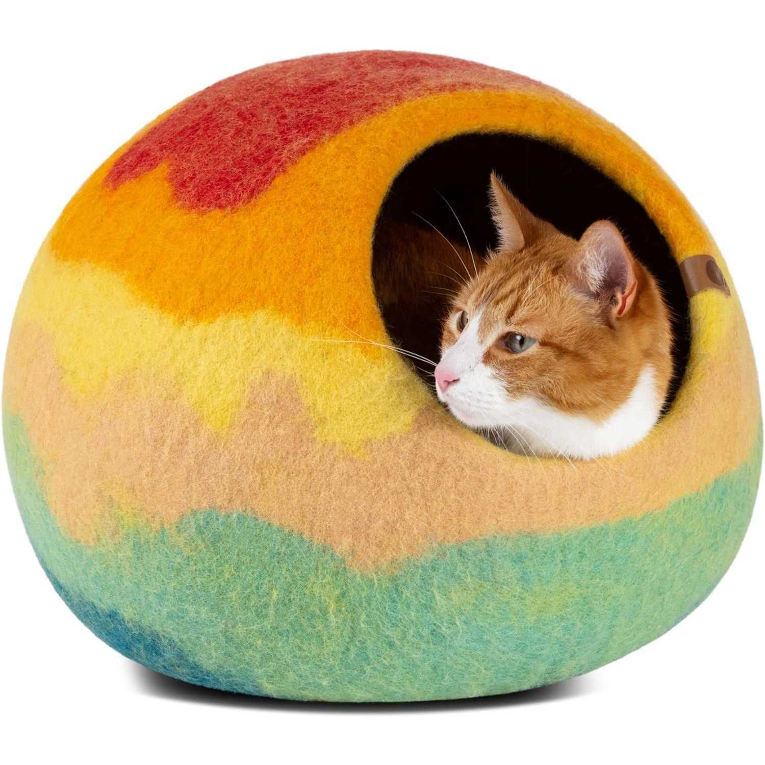Felt Cat Bed Cave 100% Merino Wool Cat Bed H119243