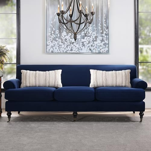 Light Beige Linen Three-Cushion Sofa U25577