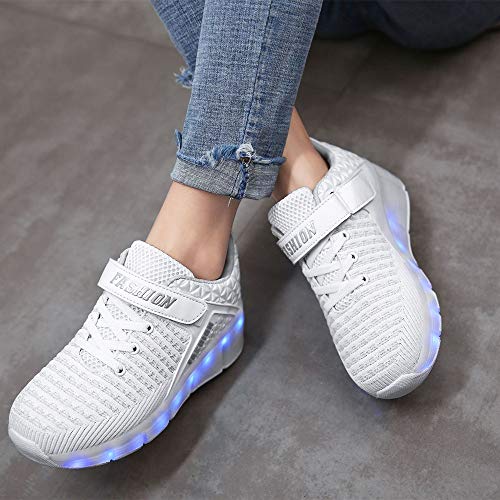 LED Light Up Roller Skate Shoes with Wheels USB Rechargeable Shoes X48126