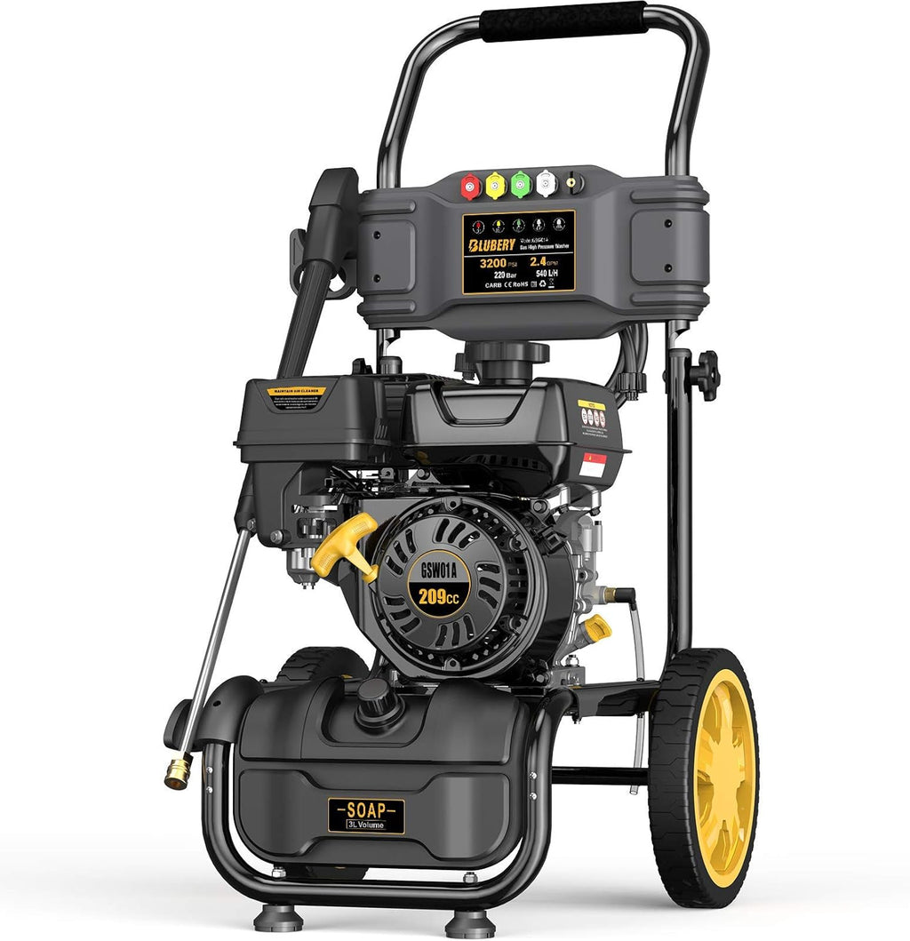 3500PSI Gas Pressure Washer 2.6GPM 212CC Power Washer with 50FT Hose and 5 Adjustable Nozzles N891472