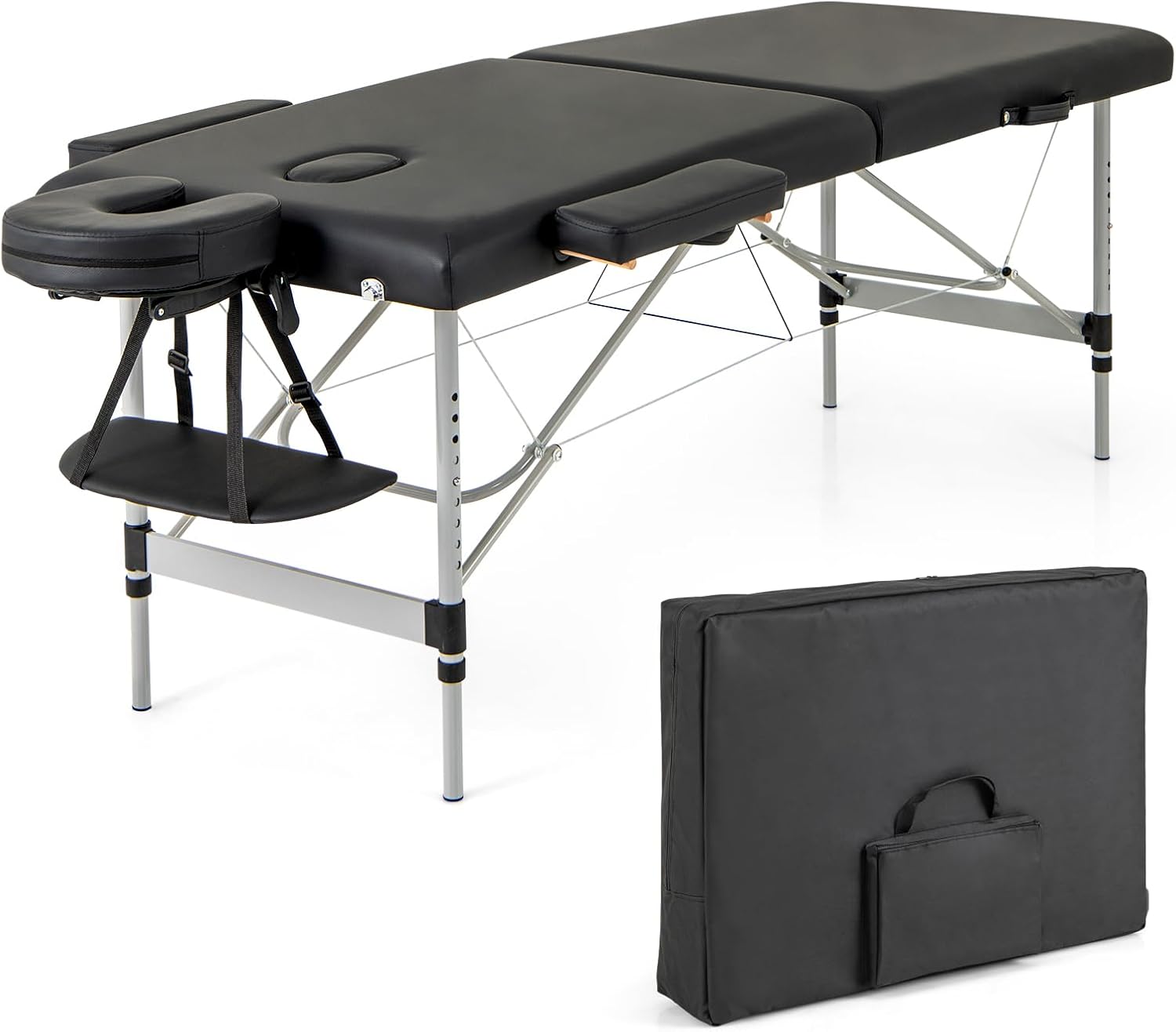 Black Portable Massage Table with Carrying Bag X731