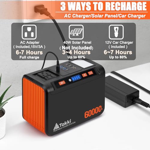 120W Peak Solar Generator Portable Power Station with 21W Panels 88Wh Solar Charger Power Bank O4837
