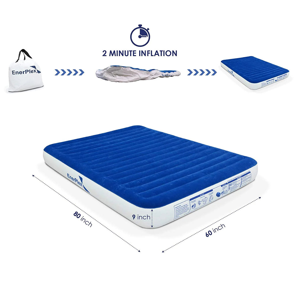 9 Inch Queen Camping Air Mattress with Pump M233526