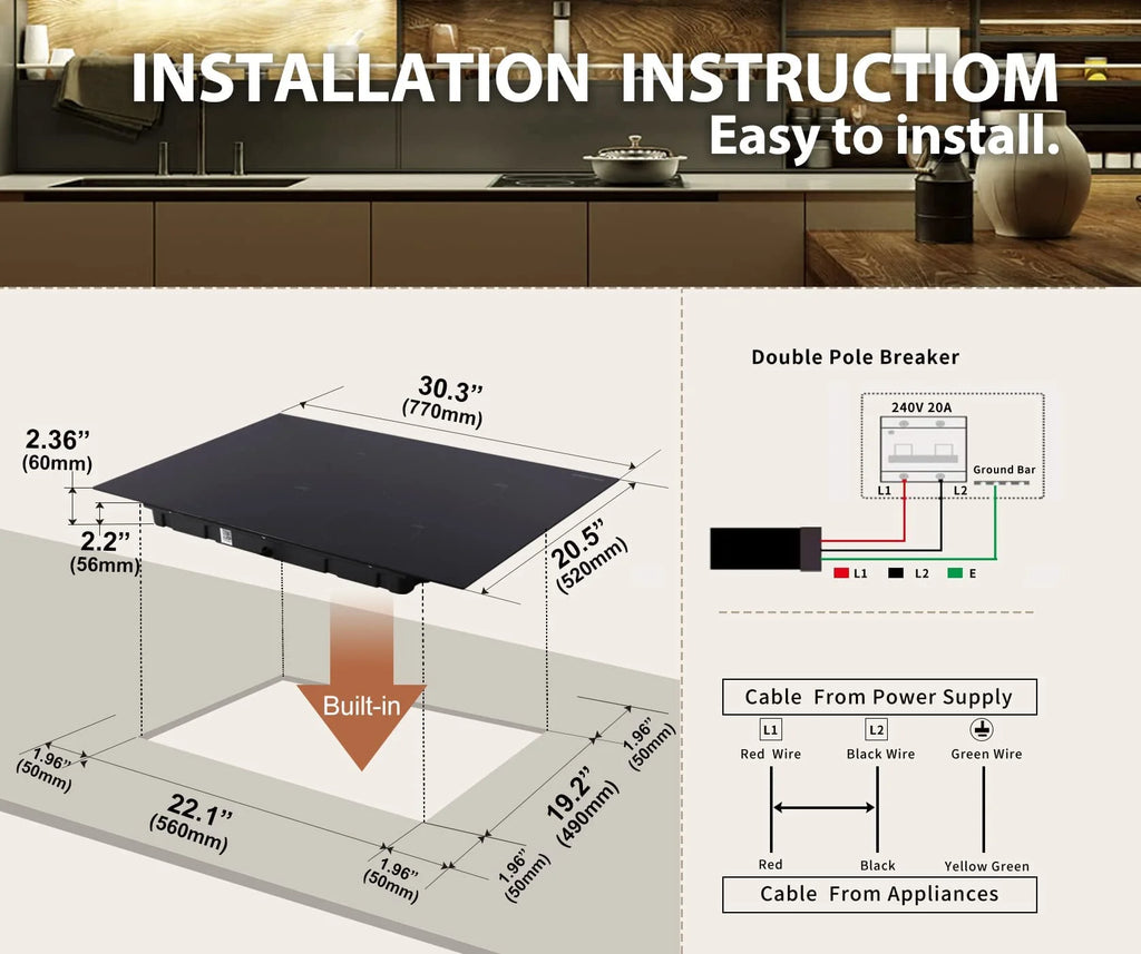 4 Burner Induction Cooktop W677348