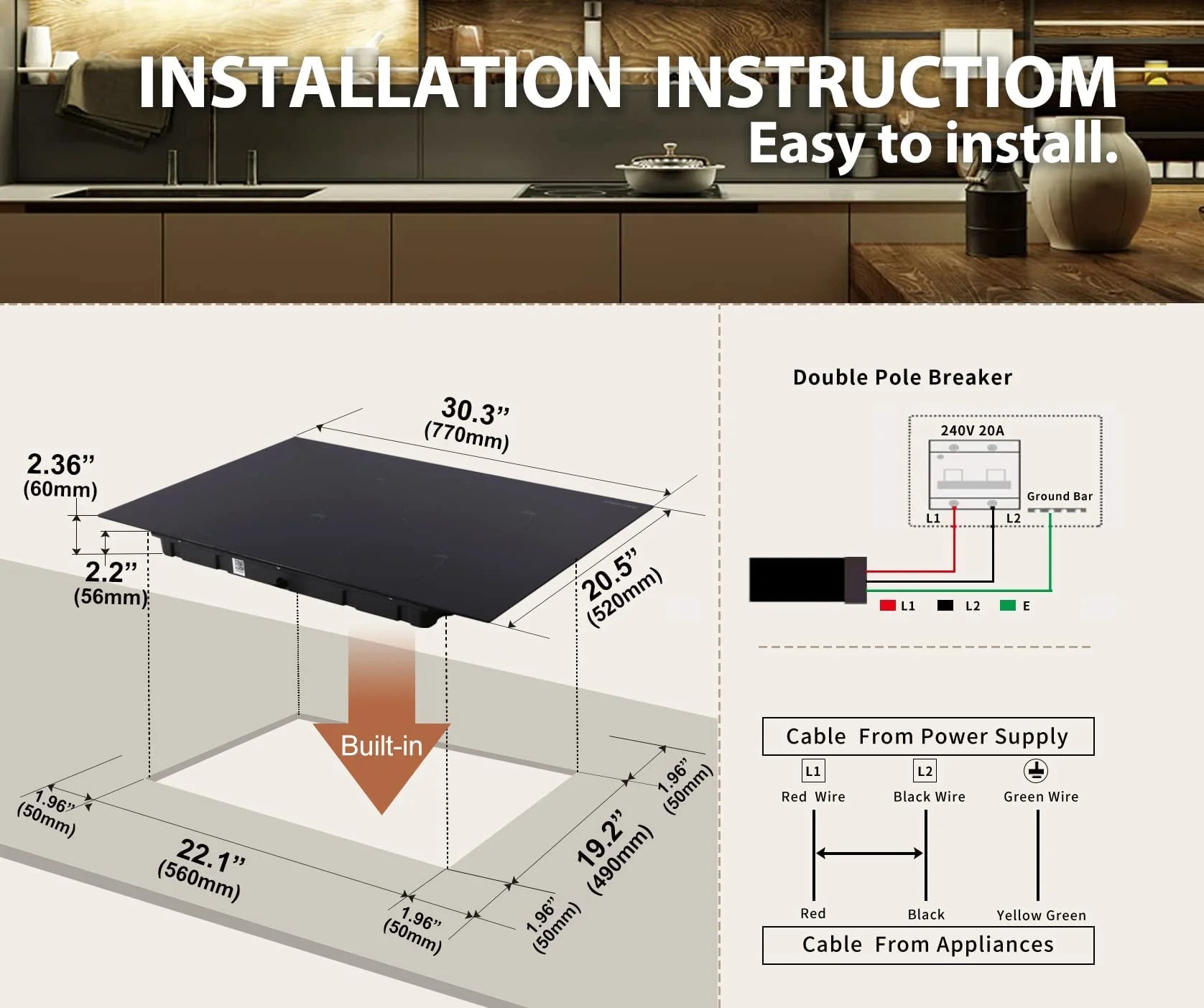 4 Burner Induction Cooktop W677348