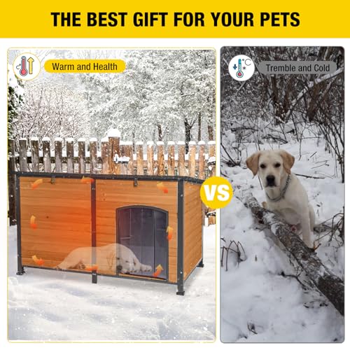 59" Large Insulated Dog Kennel with Liner L370564