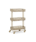 Cream Metal Three Tier Cart A6093