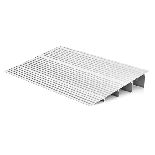 3" Rise Aluminum Door Threshold Ramp with Non-slip Surface W1069