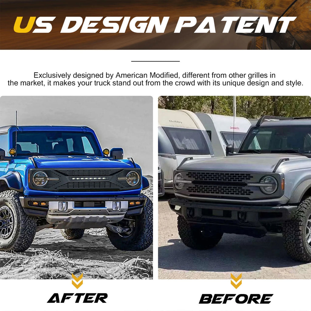 Grille with Lights for Ford Bronco A888