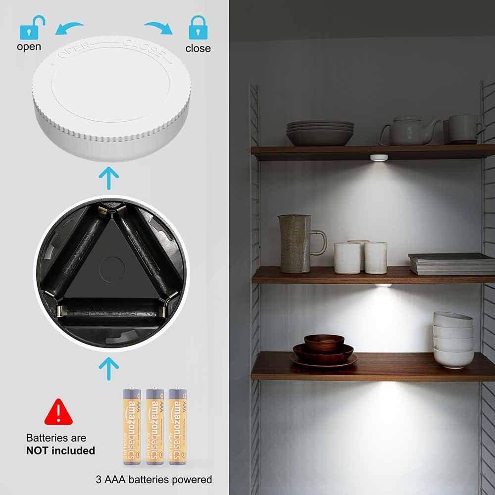 7 Pack Battery Operated Tap Push Lights R1042