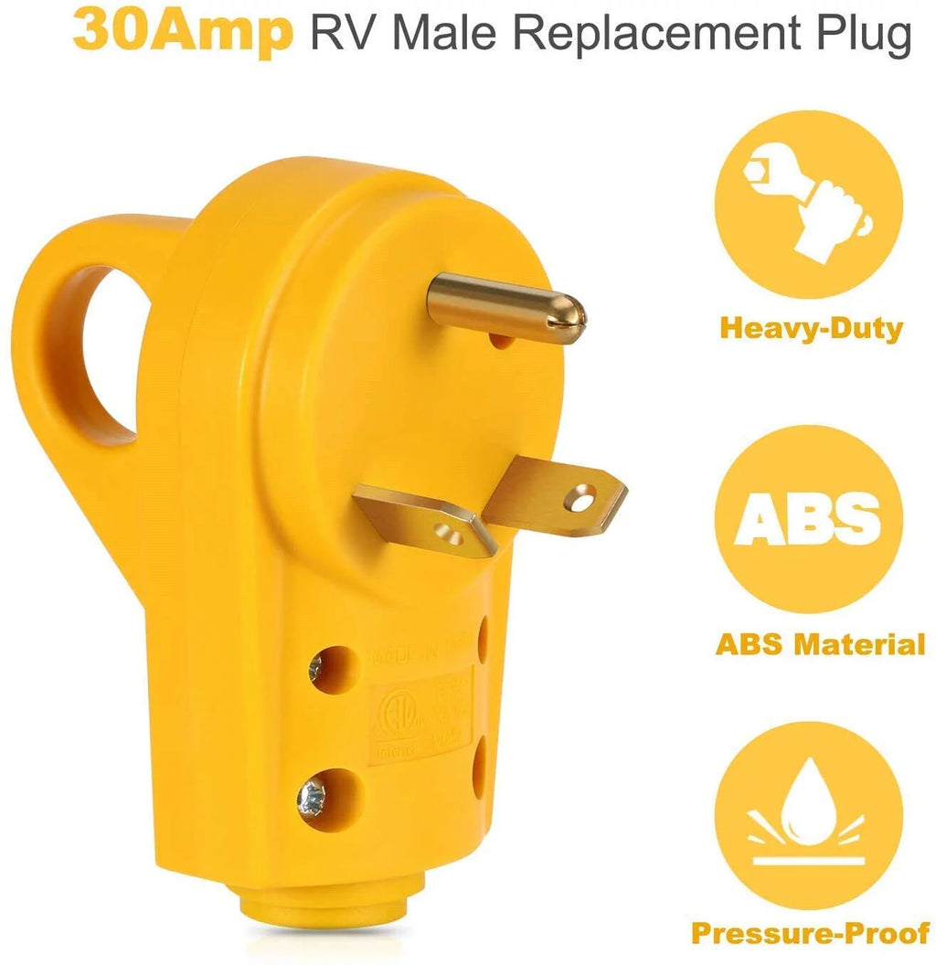 30 Amp 125V RV Power Cord Receptacle Plug V329491