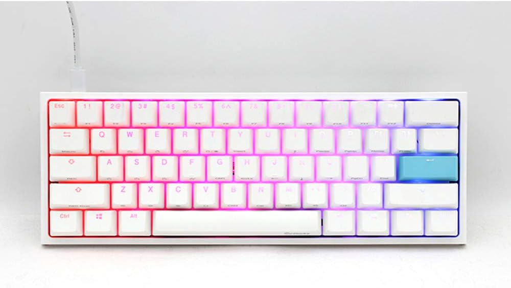Pure White 60% Double Shot PBT Mechanical Keyboard K553392