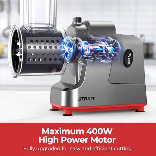 Electric Cheese Grater with 5 Blades, 250W Electric Slicer Shredder M689