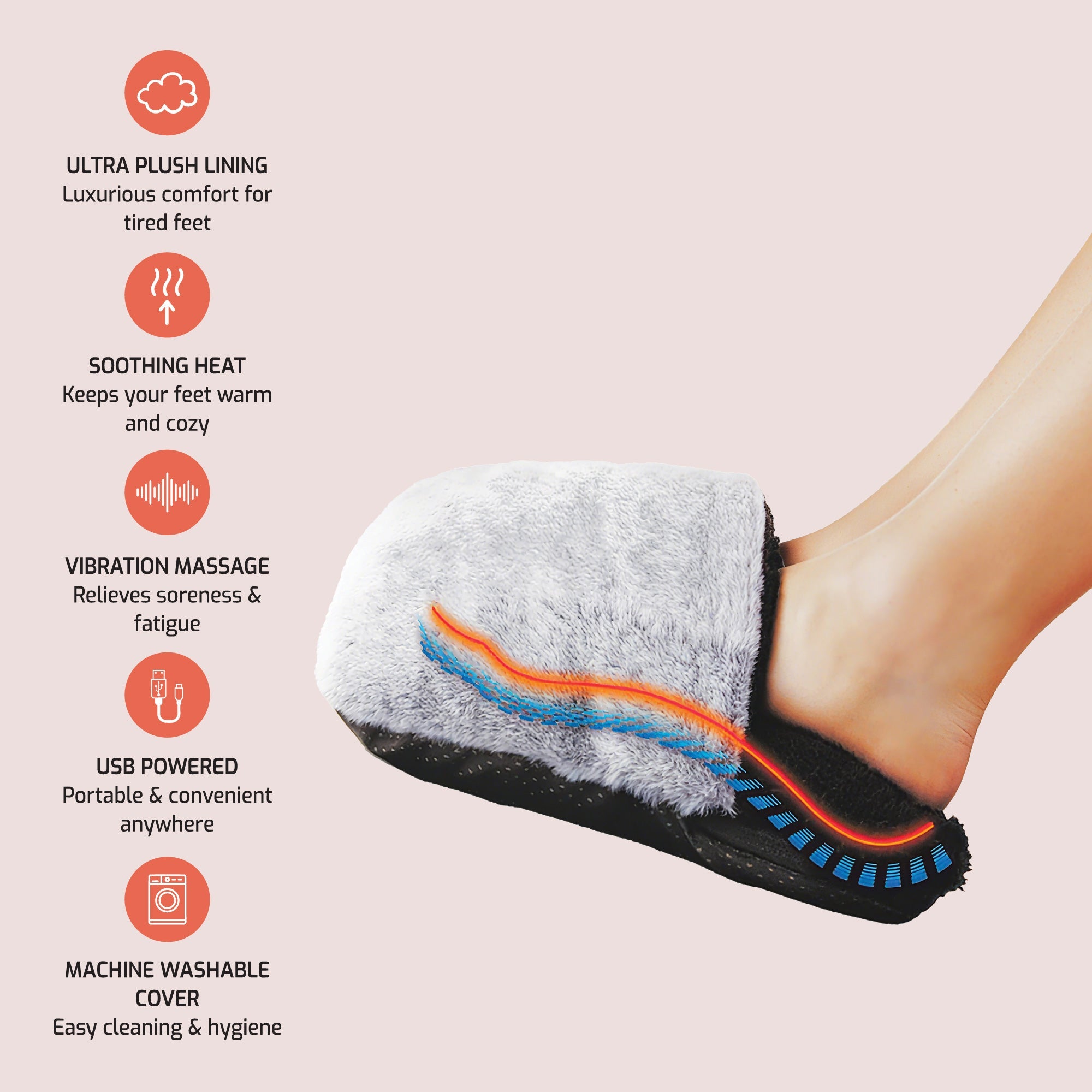 Ultra Plush Heated Foot Warmer & Massager – Cozy Relief Anytime, Anywhere