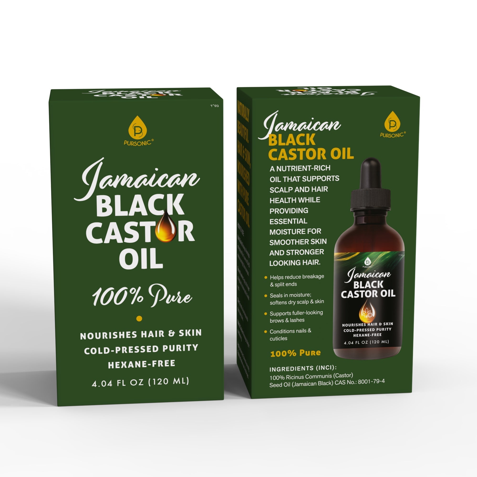 Jamaican Black Castor Oil – 100% Pure, Cold-Pressed Nourishment for Hair & Skin