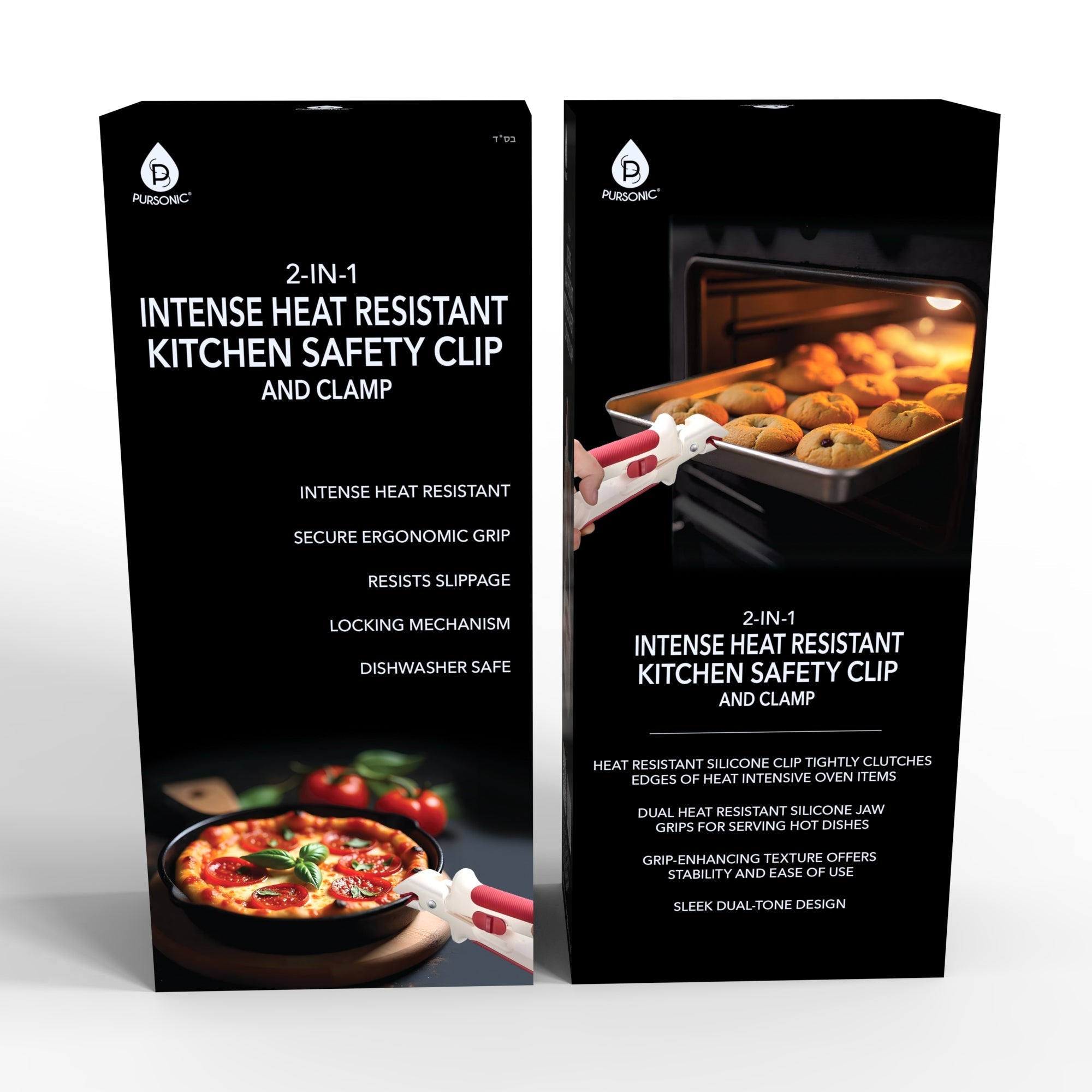 2-in-1 Intense Heat Resistant Kitchen Safety Clip and Clamp