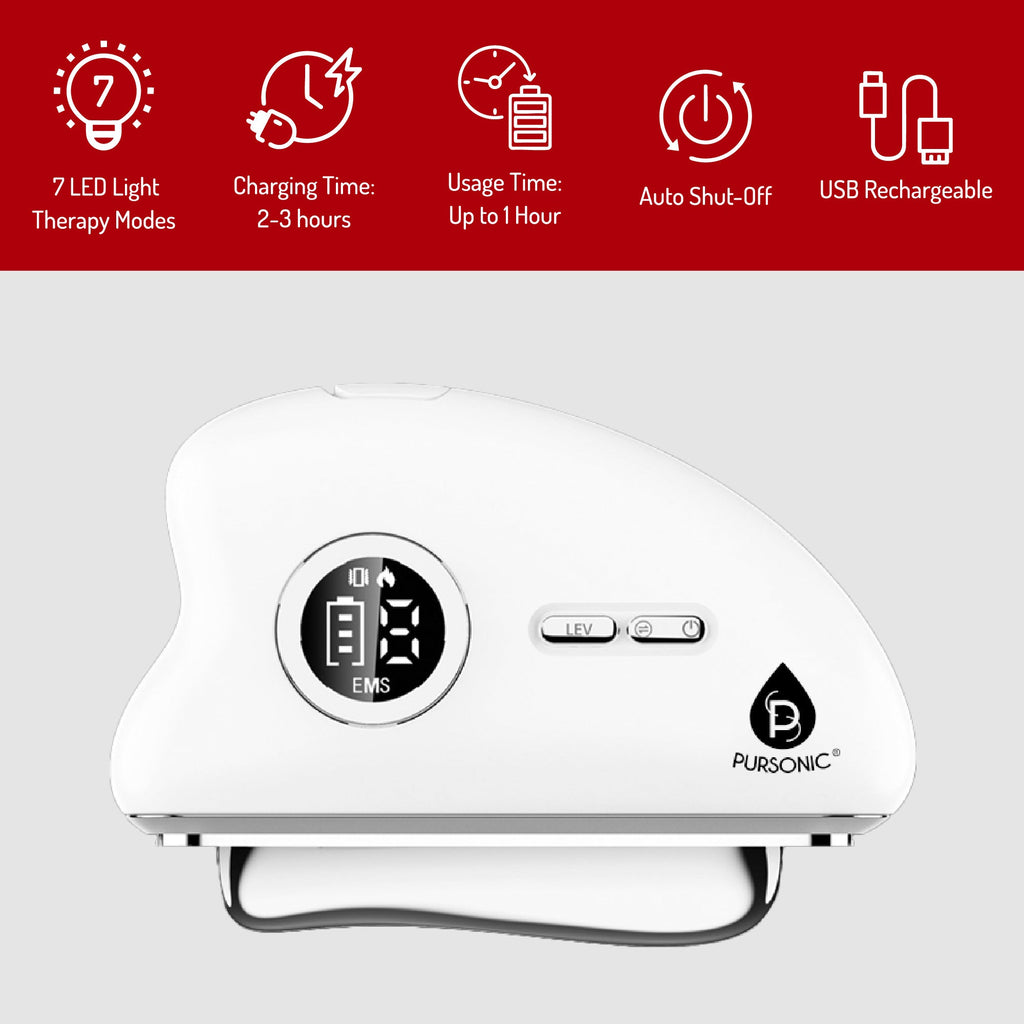 Radiance Renewal Set – Red Light Gua Sha Tool, Vitamin C Serum & Cooling Ice Roller