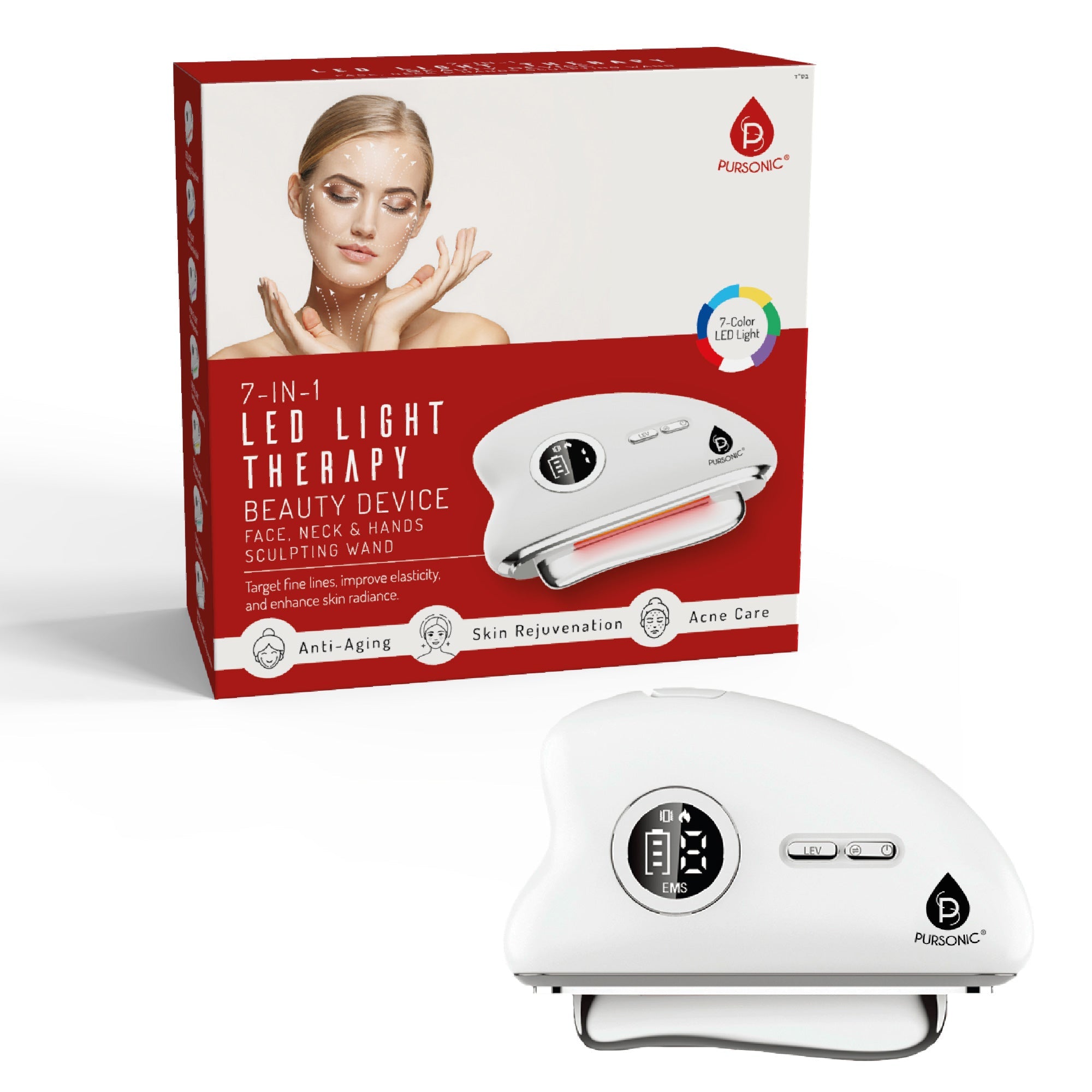Sculpt & Glow Set – Gua Sha Device, Red Light Sculptor & Facial Cleansing Brush