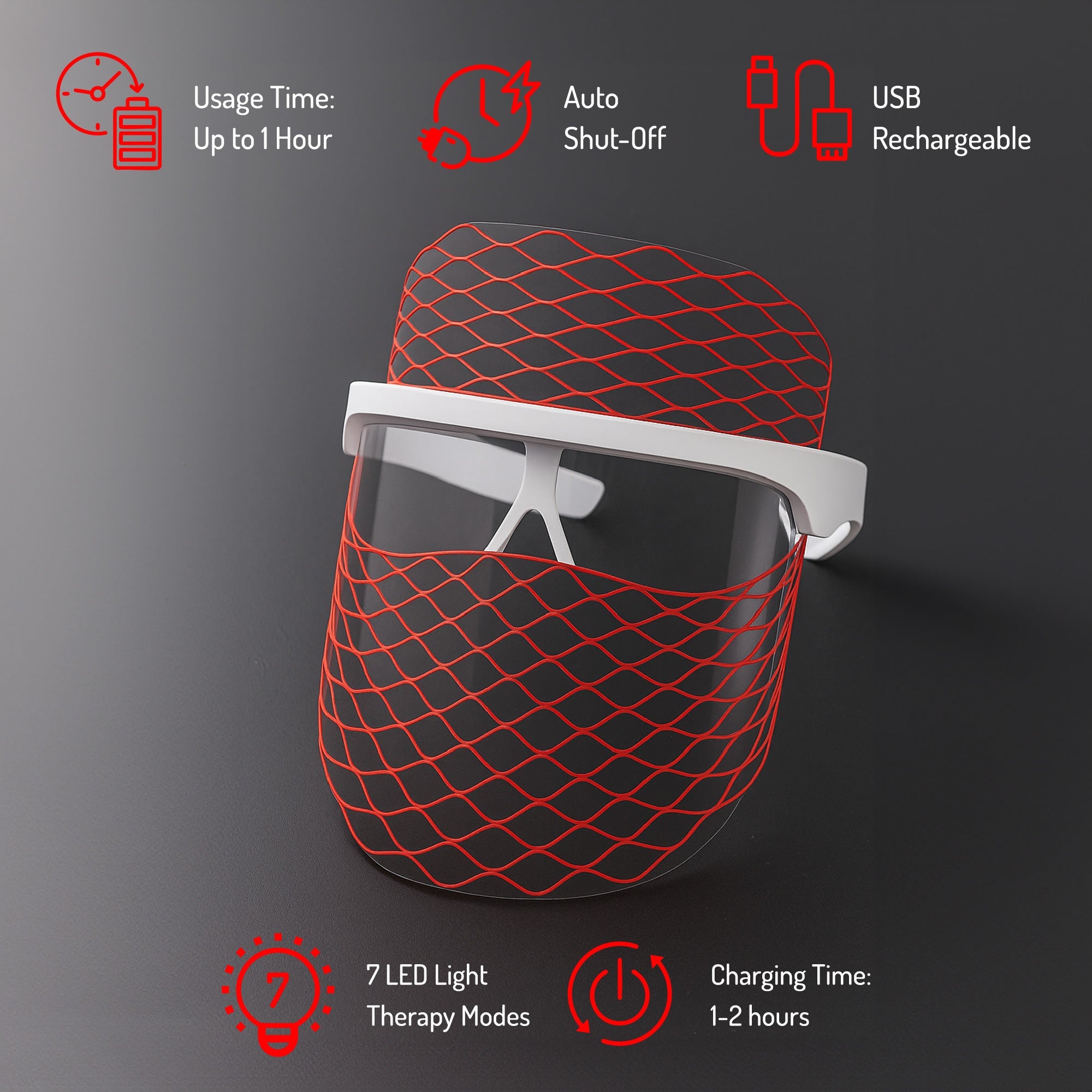 Pursonic 7-in-1 LED Light Therapy Face Mask – Rejuvenate, Restore & Reveal Your Glow