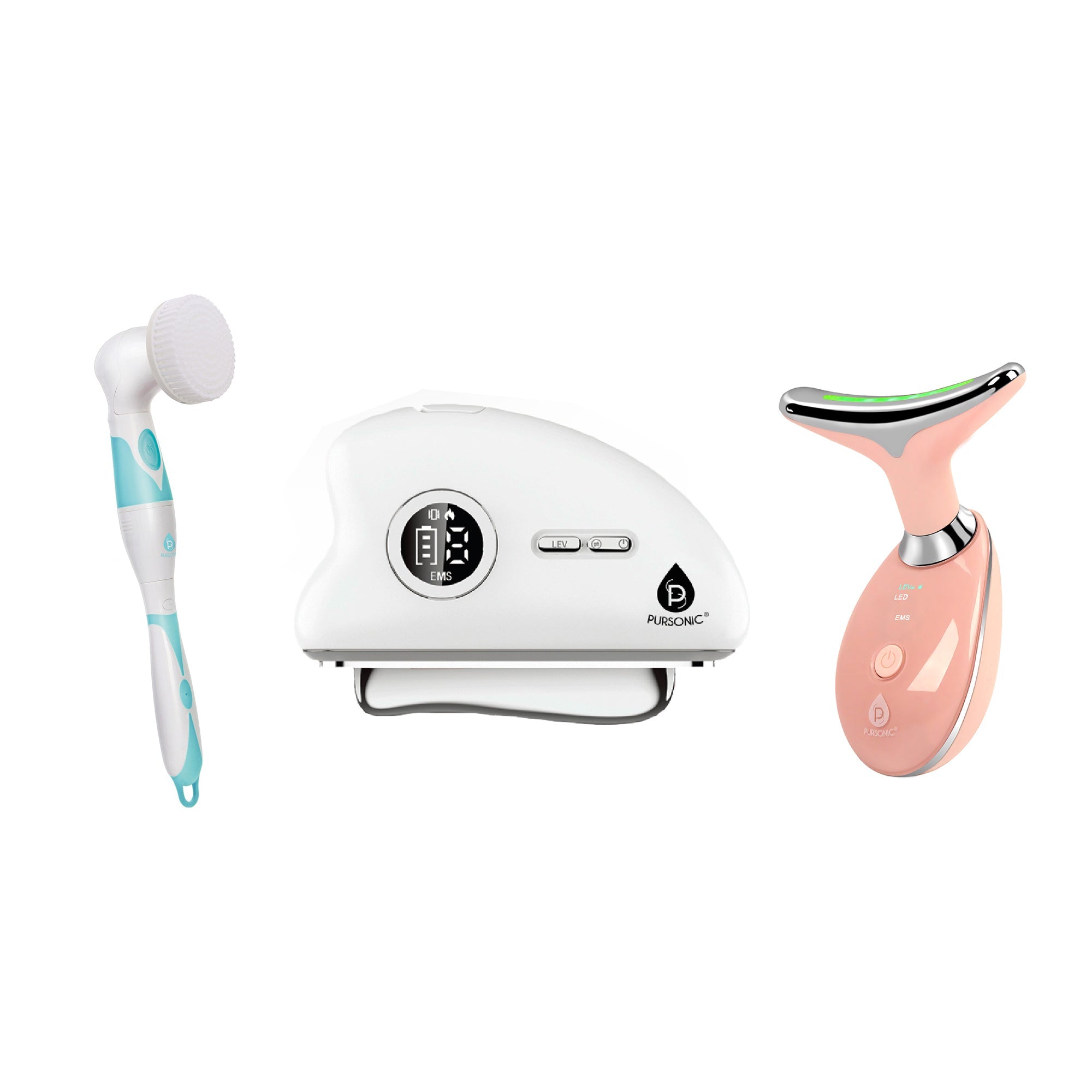 Sculpt & Glow Set – Gua Sha Device, Red Light Sculptor & Facial Cleansing Brush