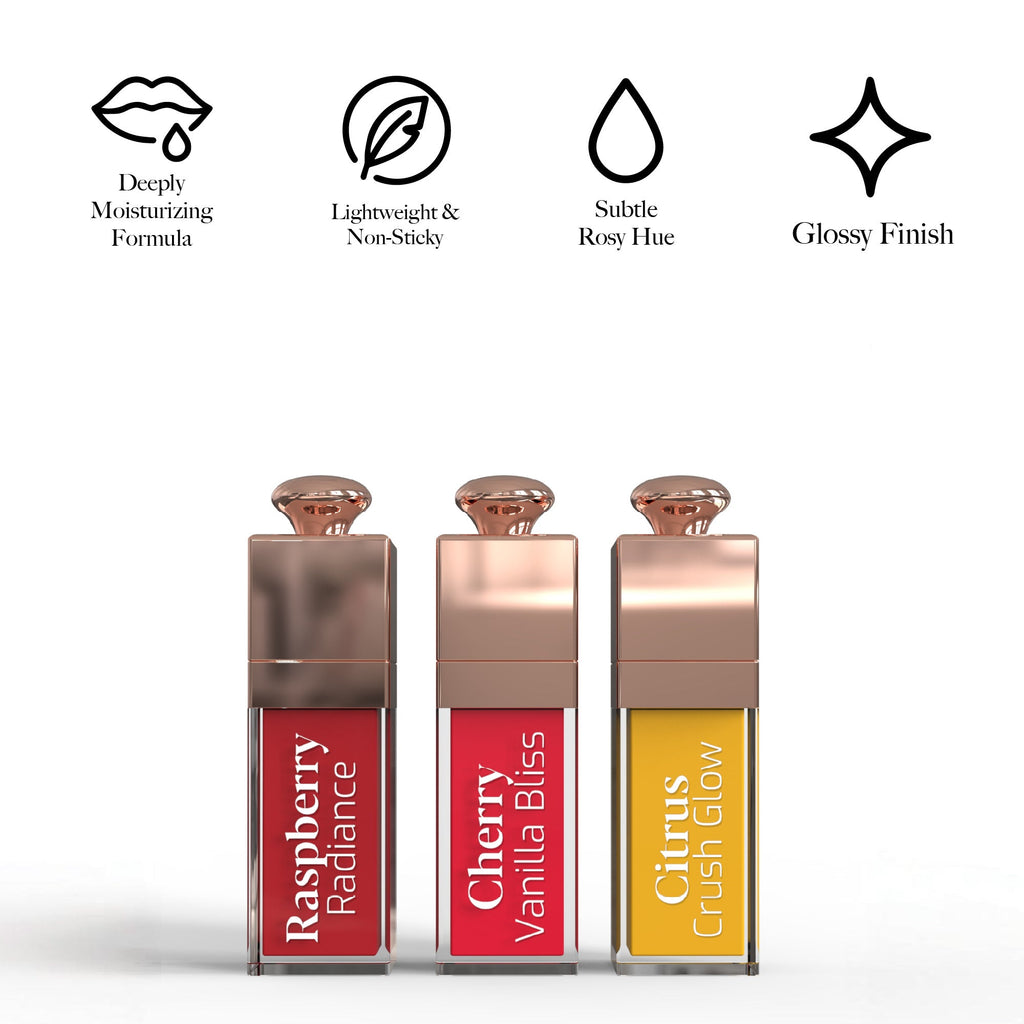 Anti-Aging Serum Set & Nourishing Lip Oil Trio