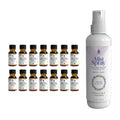 Pursonic Lavender & Sea Salt Mist Spray + 14-Pack Essential Oil Gift Set for Aromatherapy & Wellness