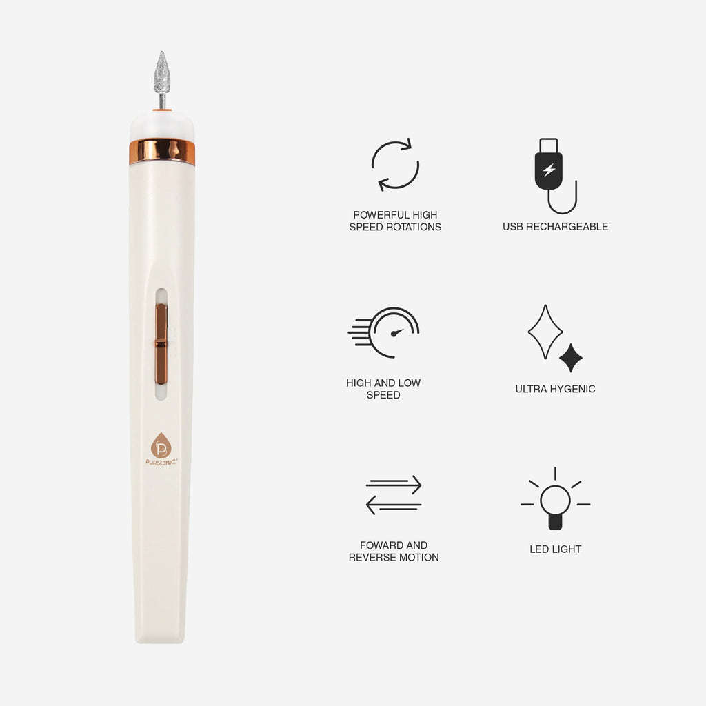 Professional Rechargeable Manicure & Pedicure Kit – High-Speed Nail Drill with LED Light & Precision Nail Care Heads