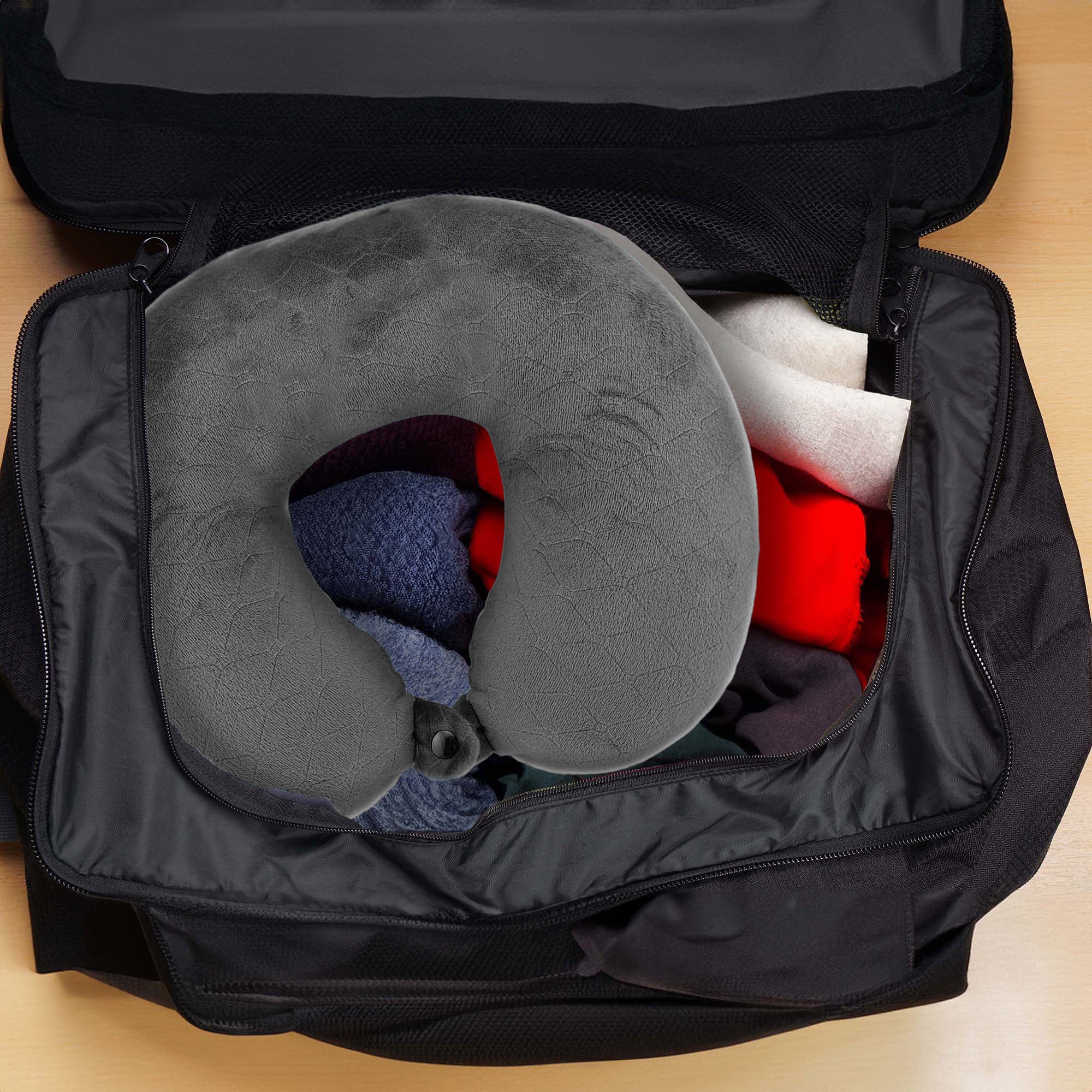 Ultimate Travel Essentials Bundle – Wireless Earbuds, Purtag Tracker & Memory Foam Travel Pillow Set