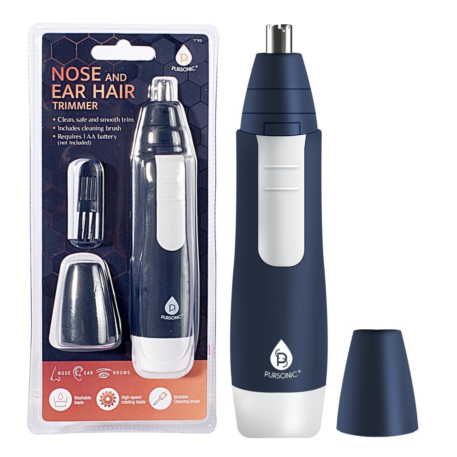 Full-Range Men's Grooming: 4-Piece Beard Care Set, Beard and Body Trimmer, Nose Trimmer, & Assorted Face and Body Wipes