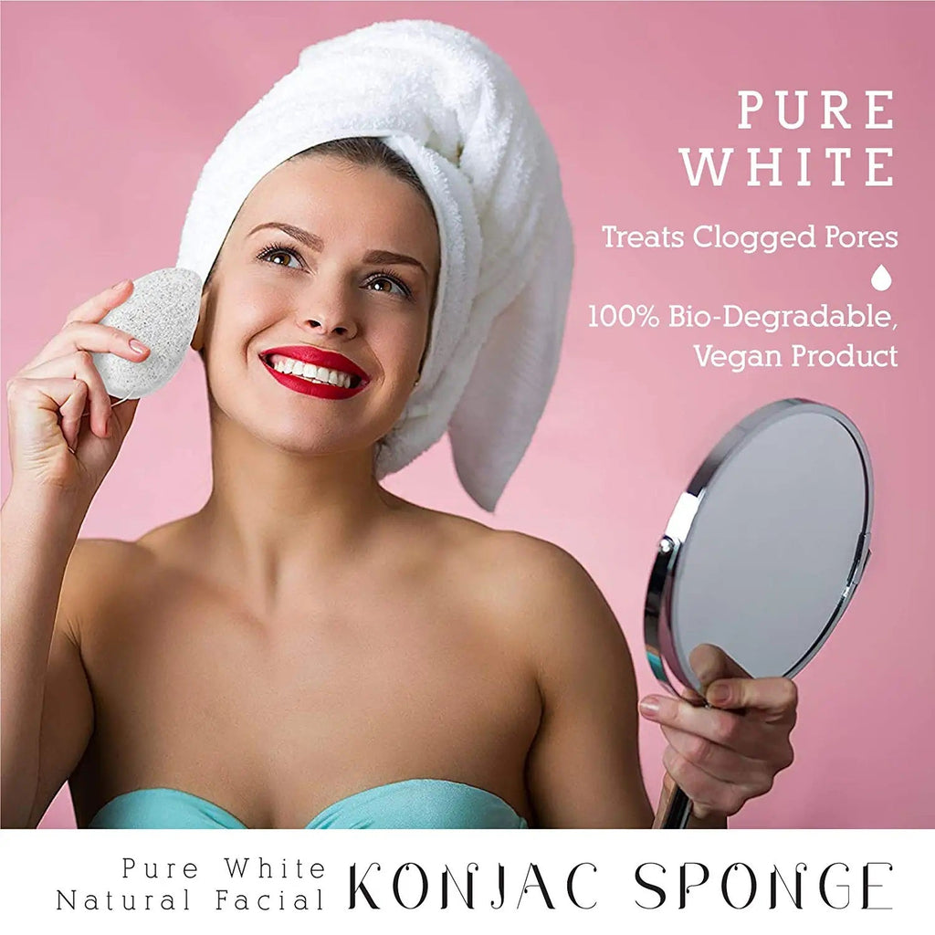 Flawless Skin & Makeup Prep Kit – Brush Set, XL Clean Face Towels & Konjac Sponge