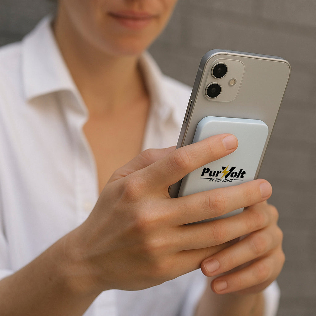 Pursonic Ultra-Compact Wireless Power Bank – 5000mAh Portable Charger with Wireless Output
