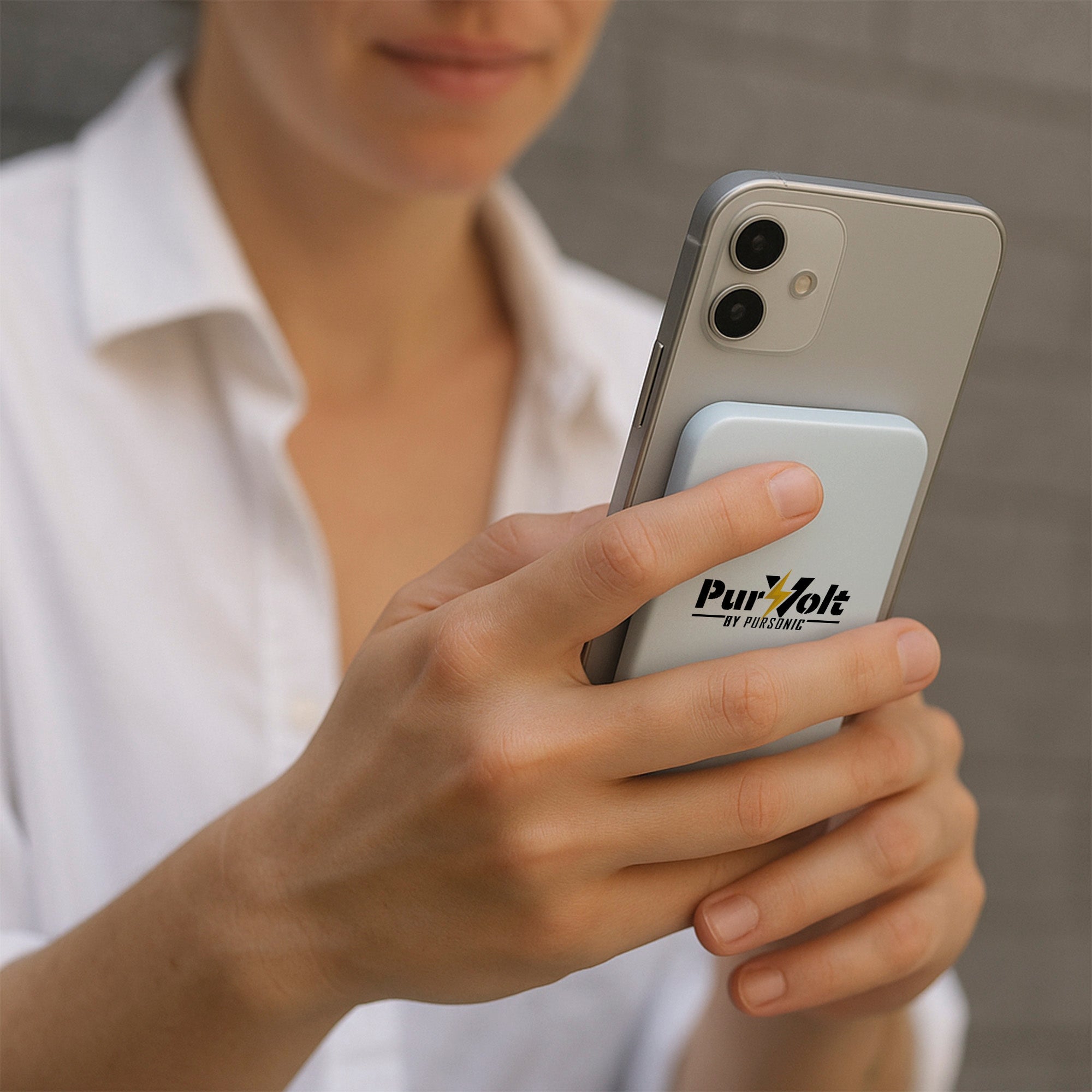 Pursonic Ultra-Compact Wireless Power Bank – 5000mAh Portable Charger with Wireless Output