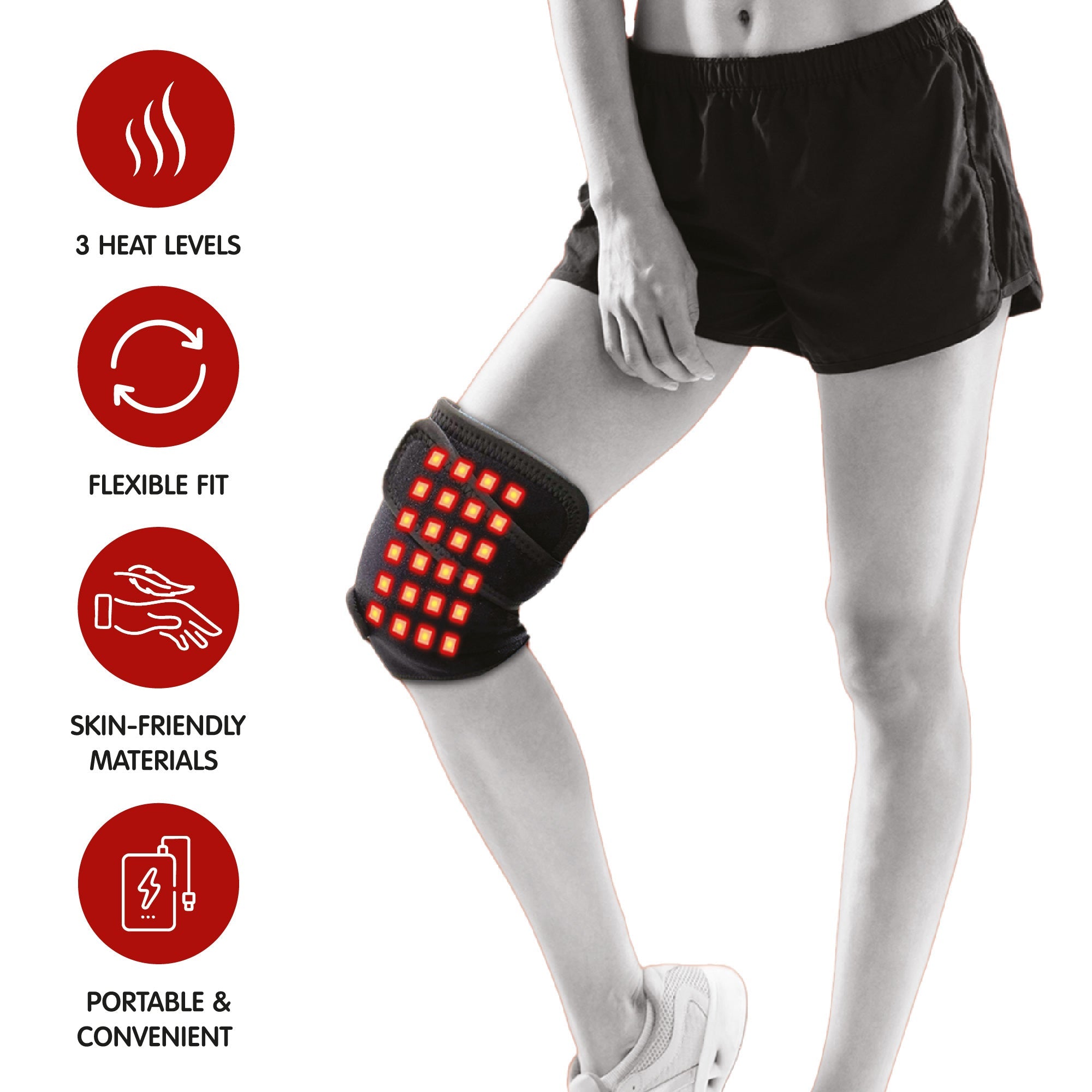 Red Light Therapy Bundle for Joint & Muscle Relief: Neck Pack Wrap & Knee Pad Set