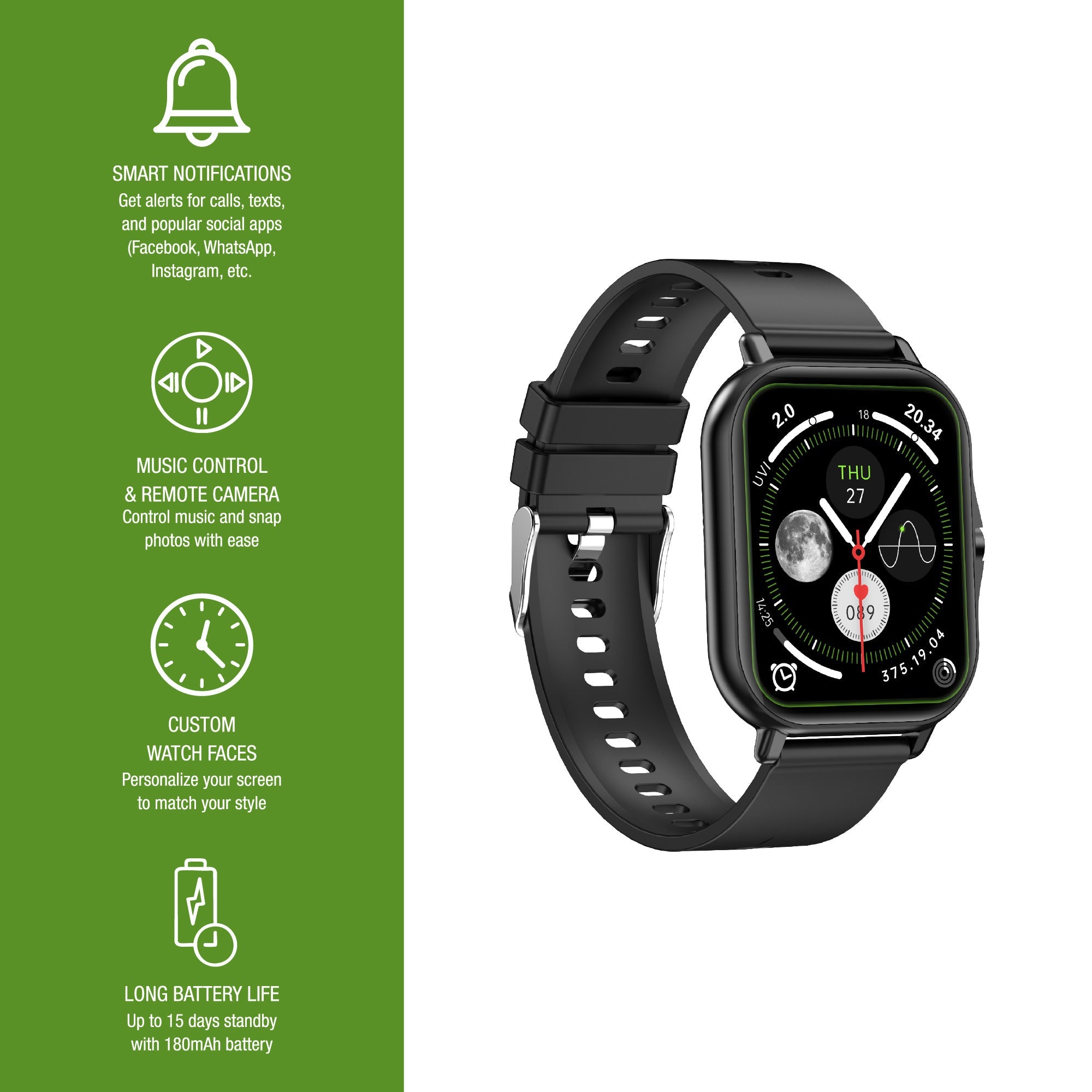 Smart Lifestyle Bundle: True Wireless Stereo Earbuds & All-in-One Bluetooth Smart Watch