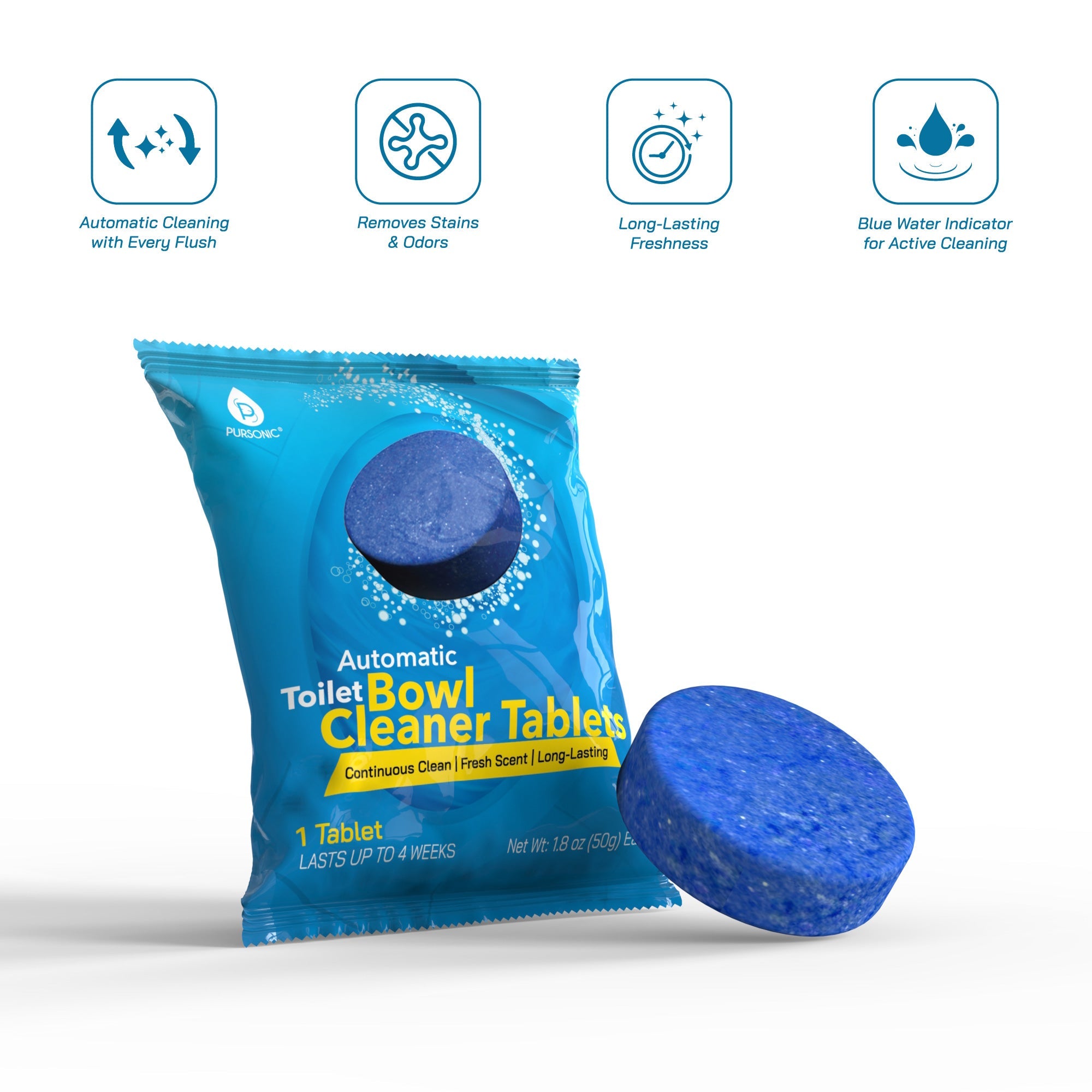 Pursonic Eco Home Essentials Bundle: Toilet Cleaner Tablets + Wool Dryer Balls + Eco Laundry Detergent Sheets