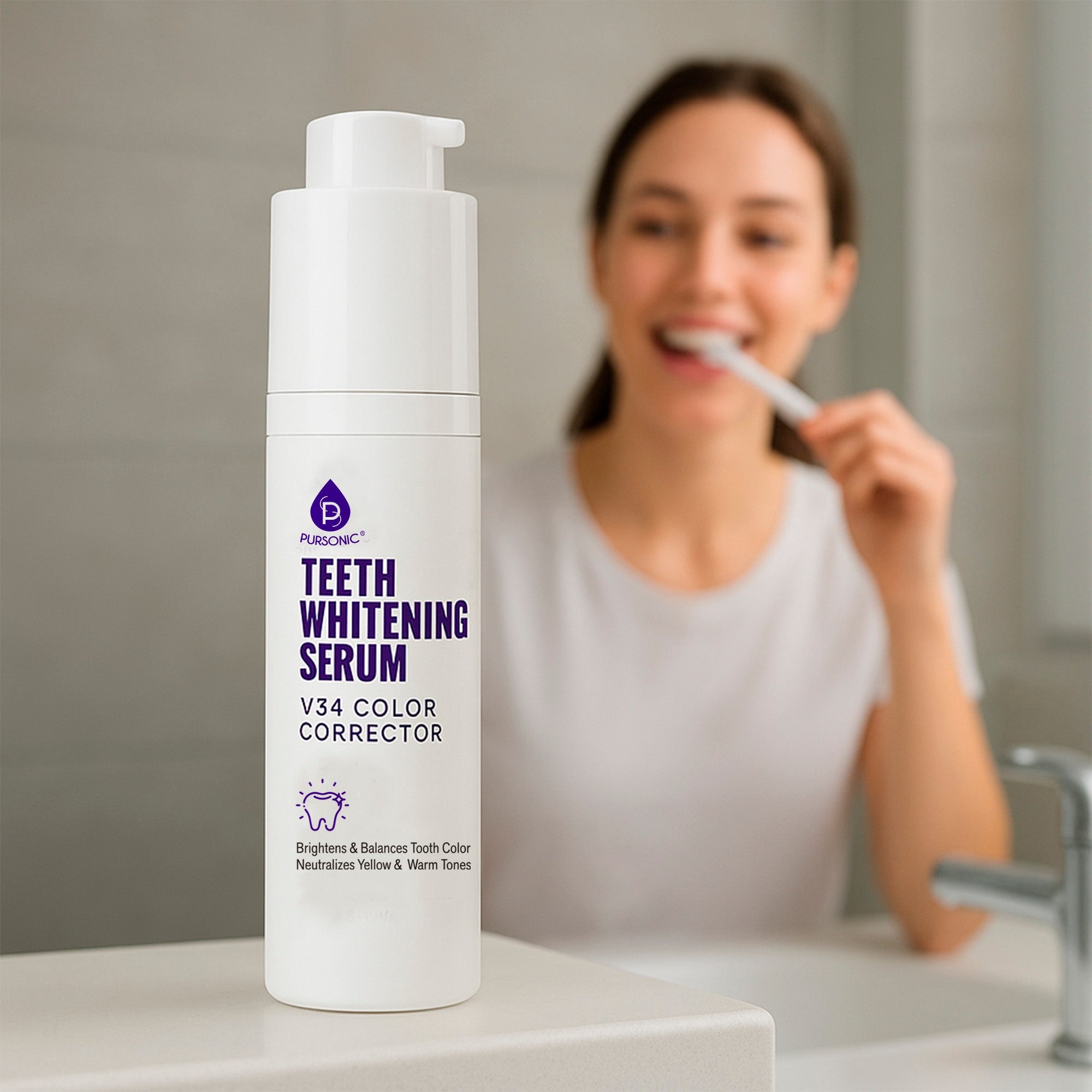 Pursonic Teeth Whitening Serum with V34 Color Corrector Technology